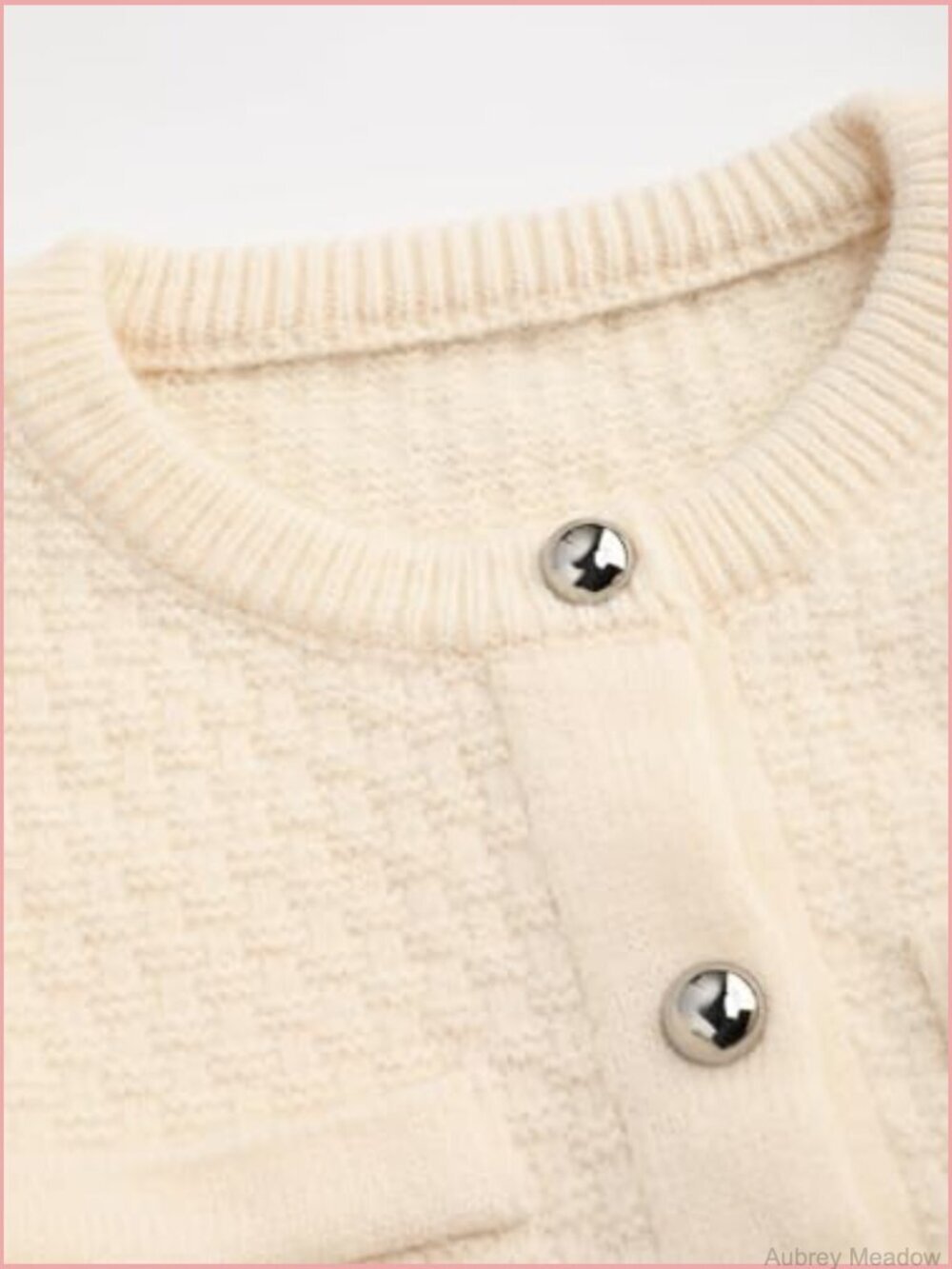 Oversized Knit Cardigan with Button Closure Long Sleeve - Picture 2 of 7